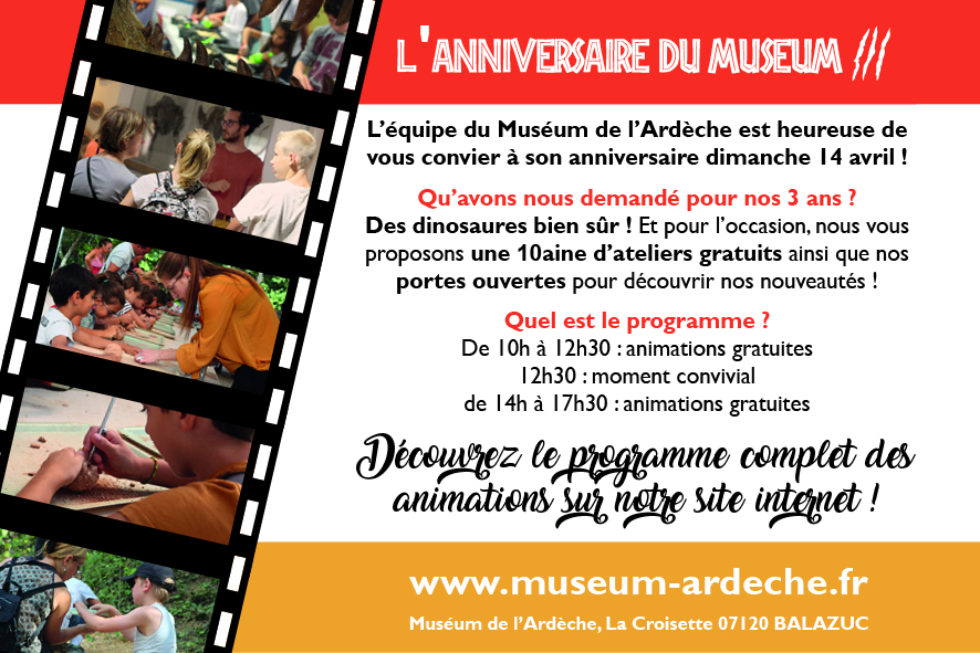19 Flyer Anniversaire Museum P2 Museum De L Ardeche Fossiles Et Dinosaures